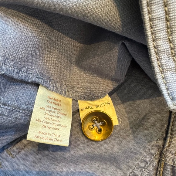 Women's French Blue Casual Cotton Utility Shorts by Aventura, size 10 - Picture 6 of 6